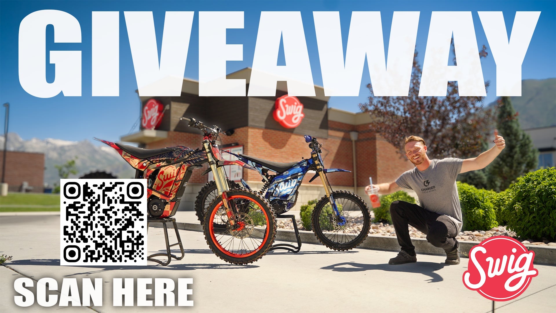 Get entered to WIN 2 Custom Swig Electric Dirt Bikes!