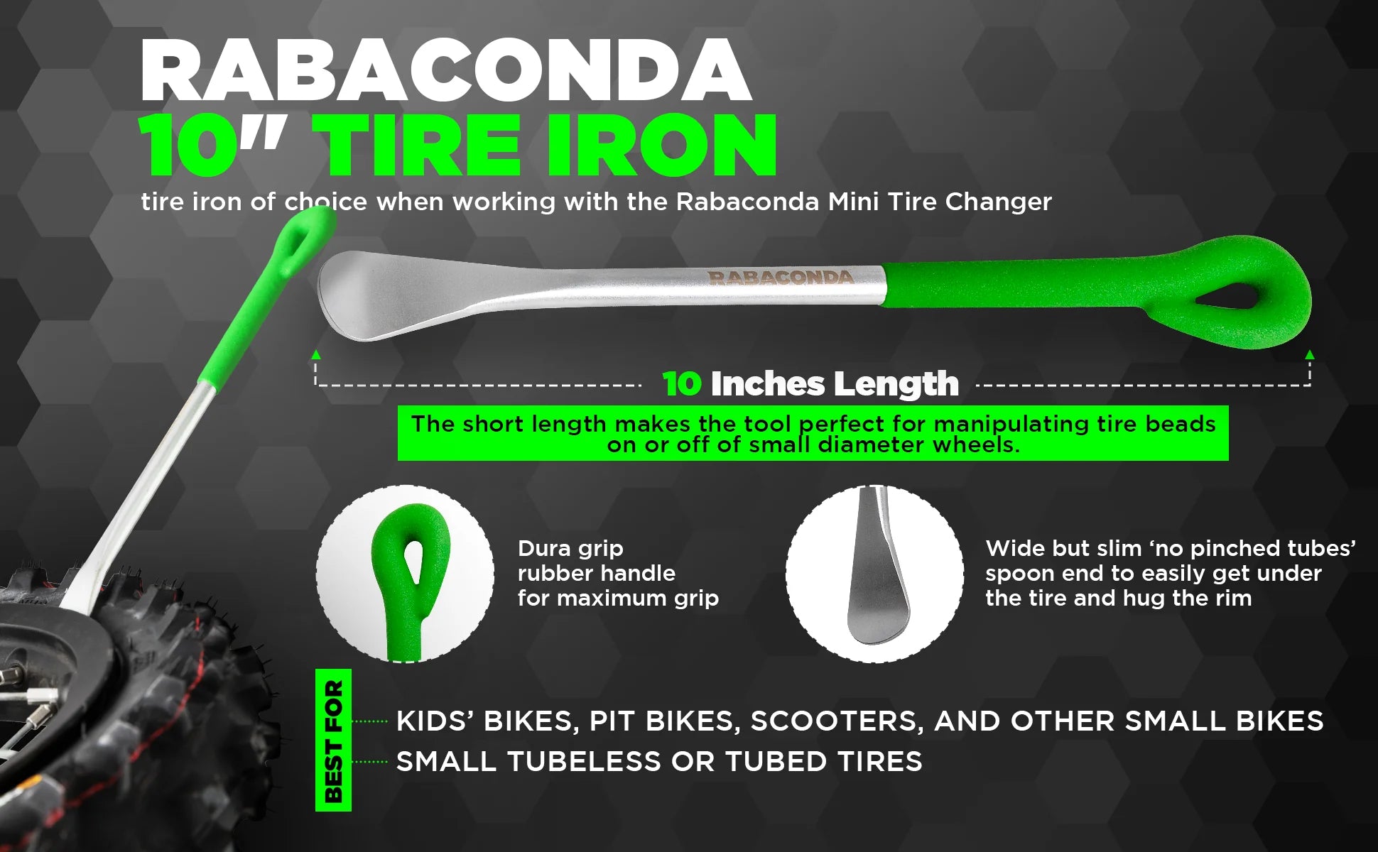 Rabaconda 10" Tire Iron - 3 Pack