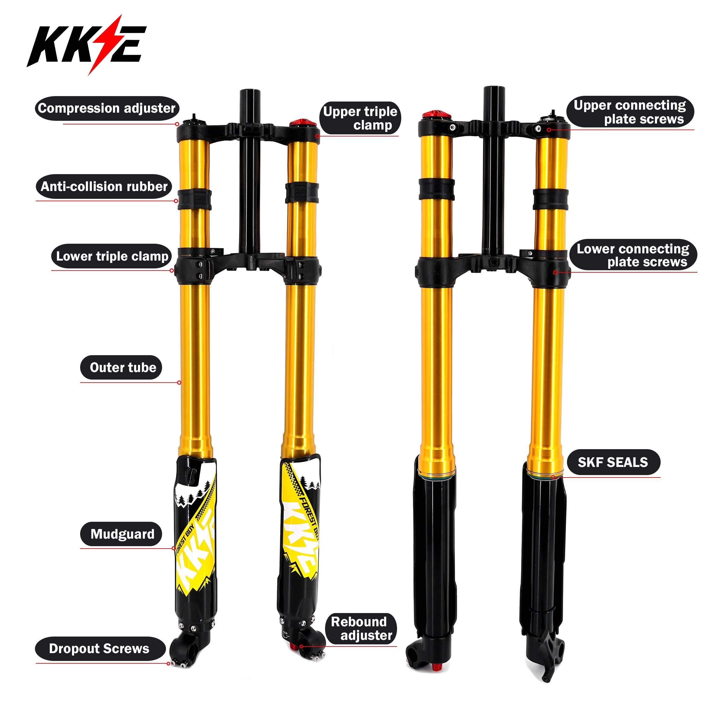 KKE 35MM Upgraded 5.5 Version Front Suspension Fork
