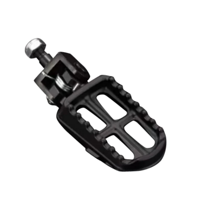 Black motorcycle foot peg on a white background