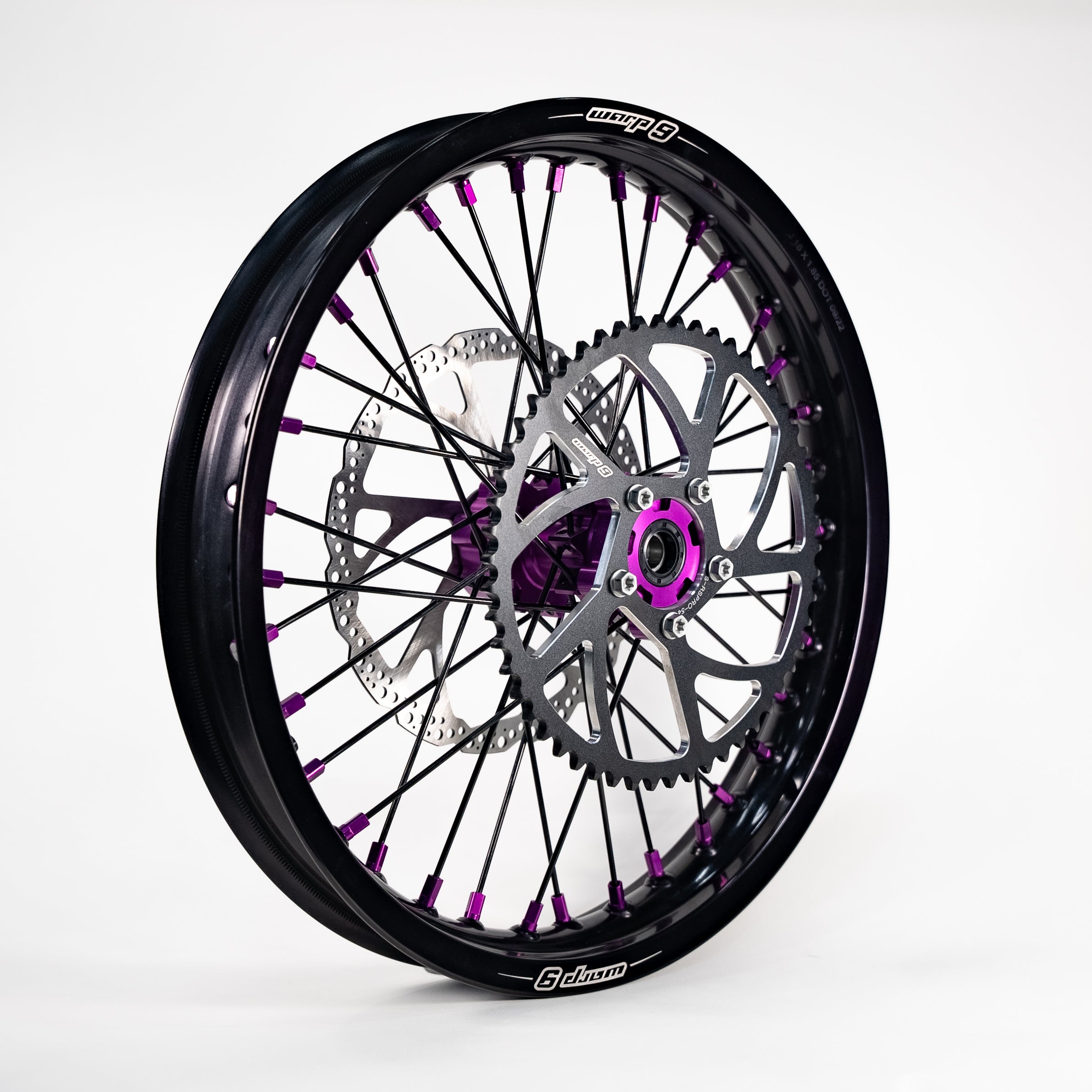Warp9 16/19 Wheelset for Surron Light Bee and E Ride ProSS - Anodized