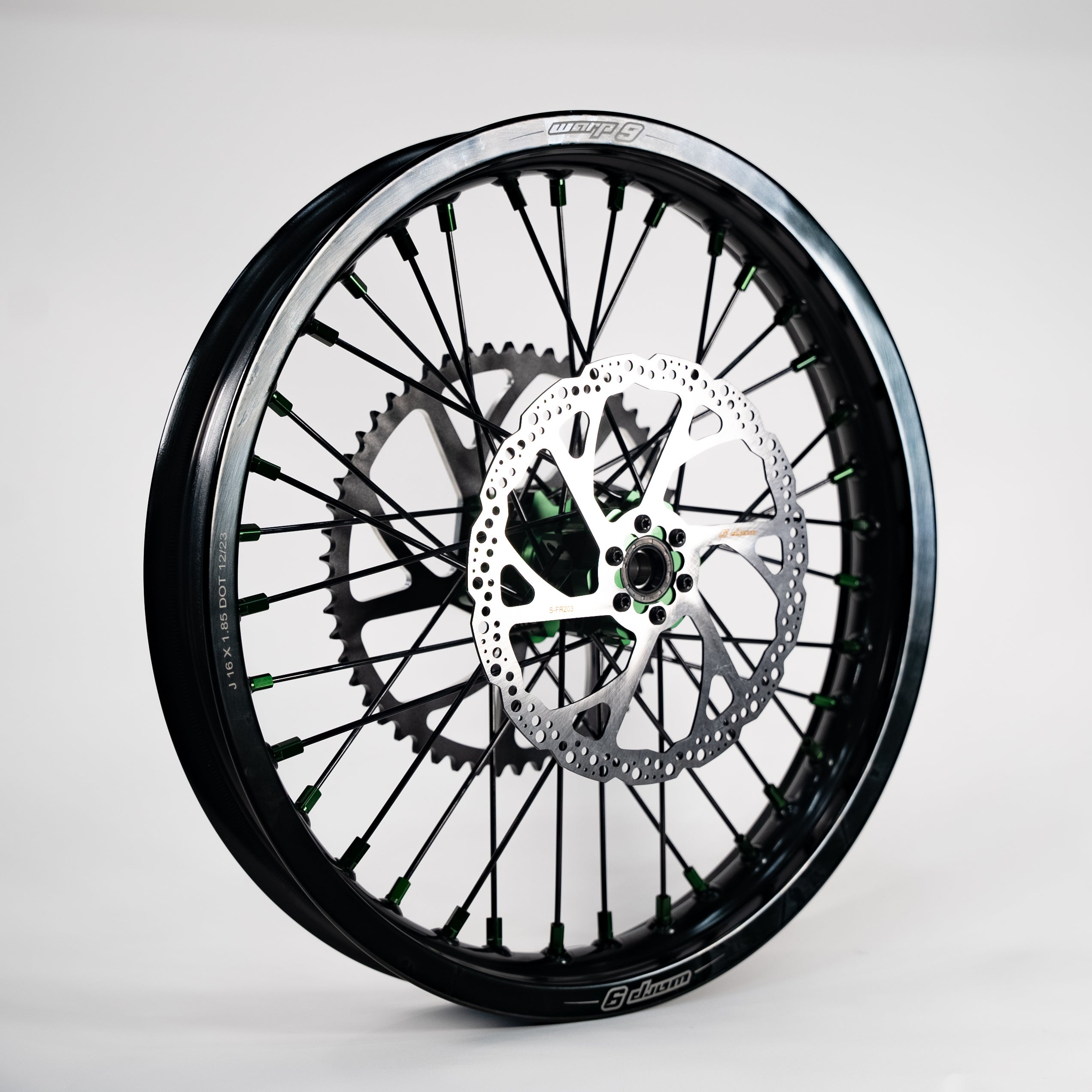 Warp9 16/19 Wheelset for Surron Light Bee and E Ride ProSS - Anodized