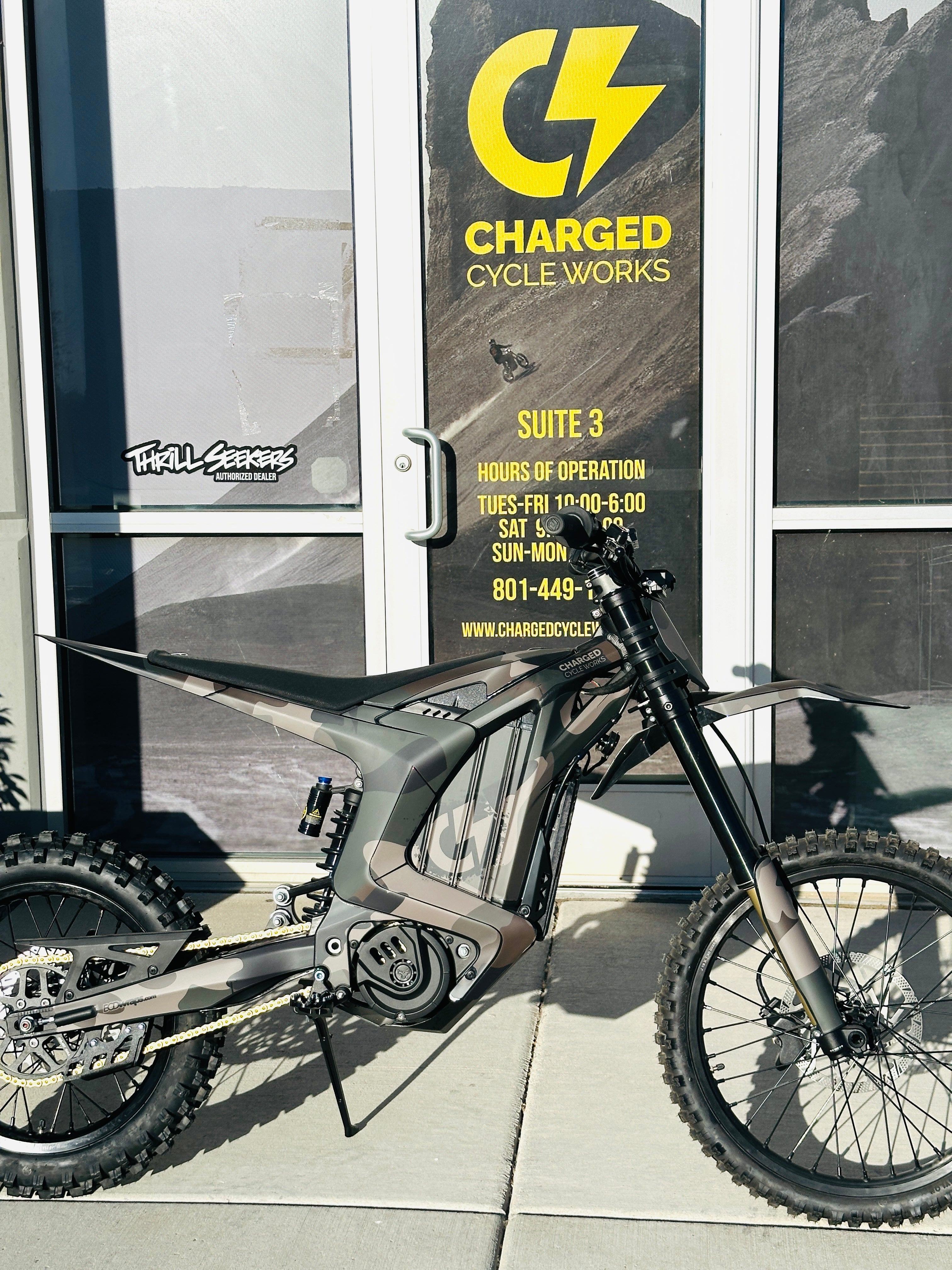 CCW Camo Edition Arctic Leopard XE Pro 72v Electric Hunt Bike