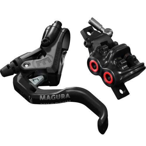 Bicycle brake lever and caliper with Magura branding on a white background