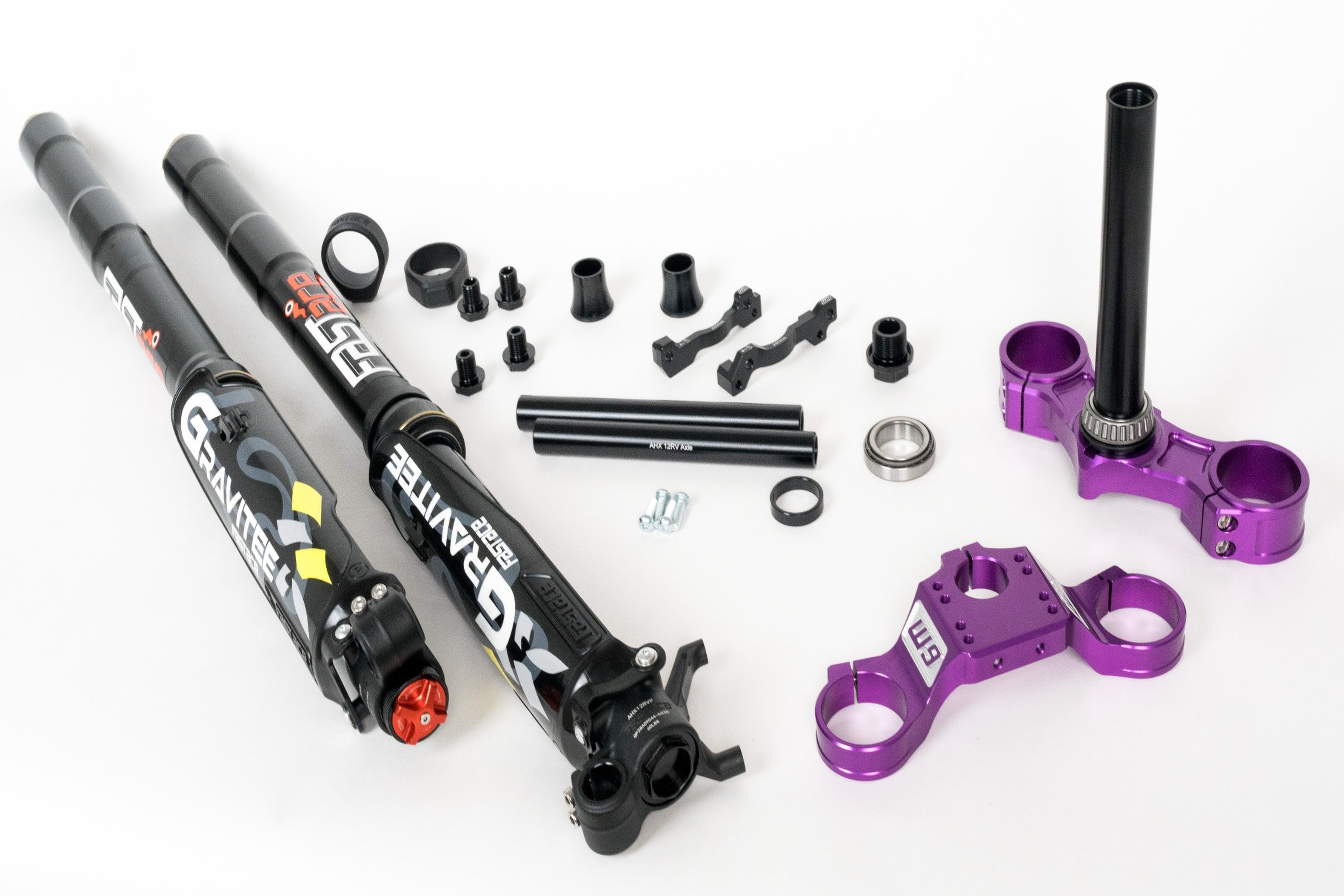 Warp9 FastAce Gravitee AHX12RV + Warp 9 Triple Clamps Suspension Bundle