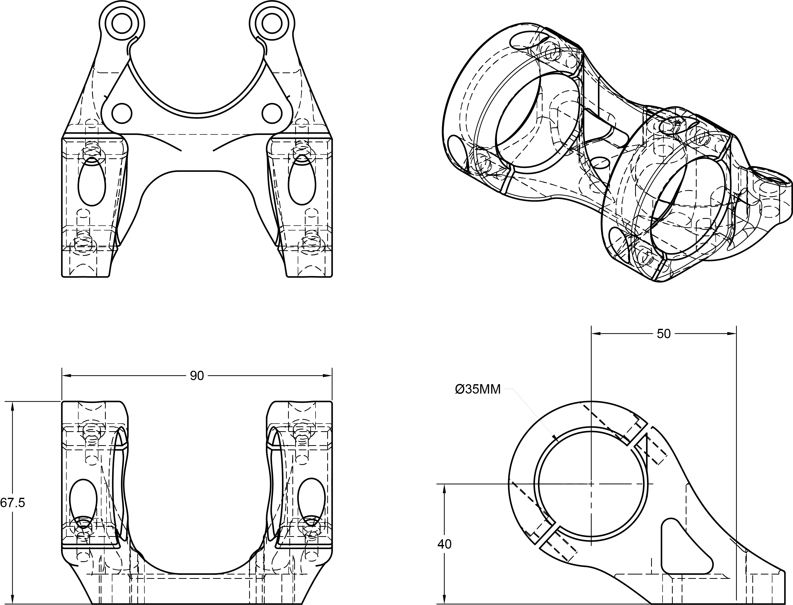 Prickly 35mm Direct Mount Stem