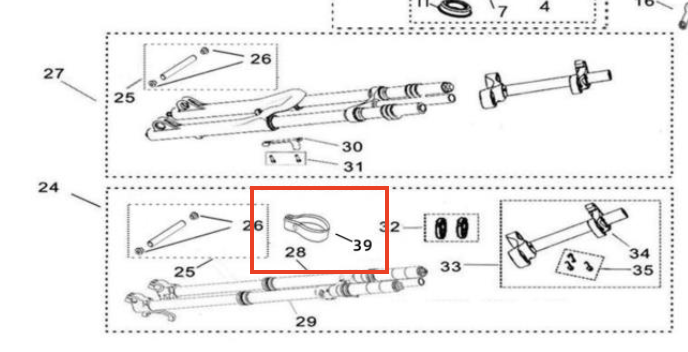 Surron Light Bee - OEM Front Brake Hose Clamp (KKE)