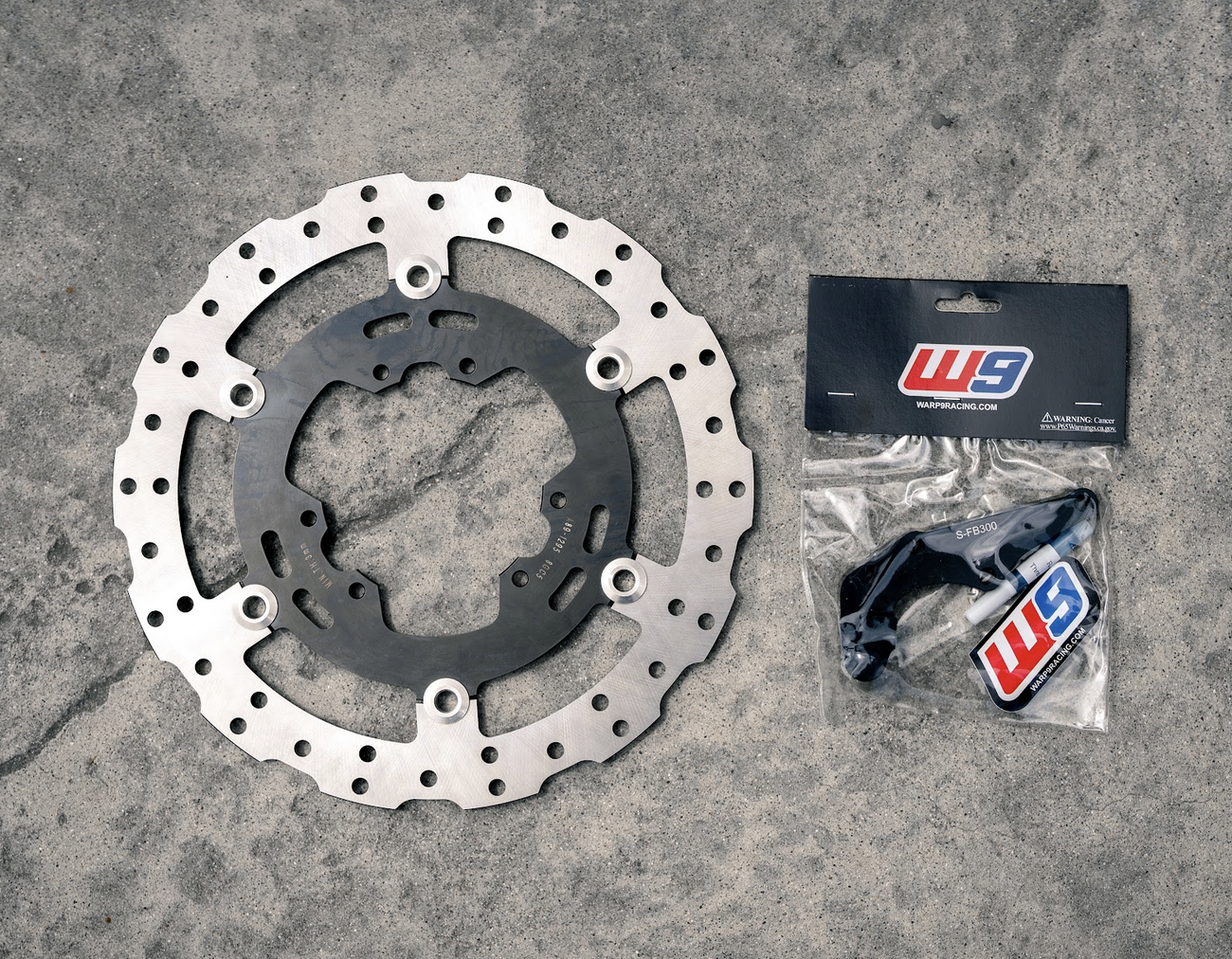 Warp9 300mm Rotor and Caliper Bracket for Surron Ultra Bee