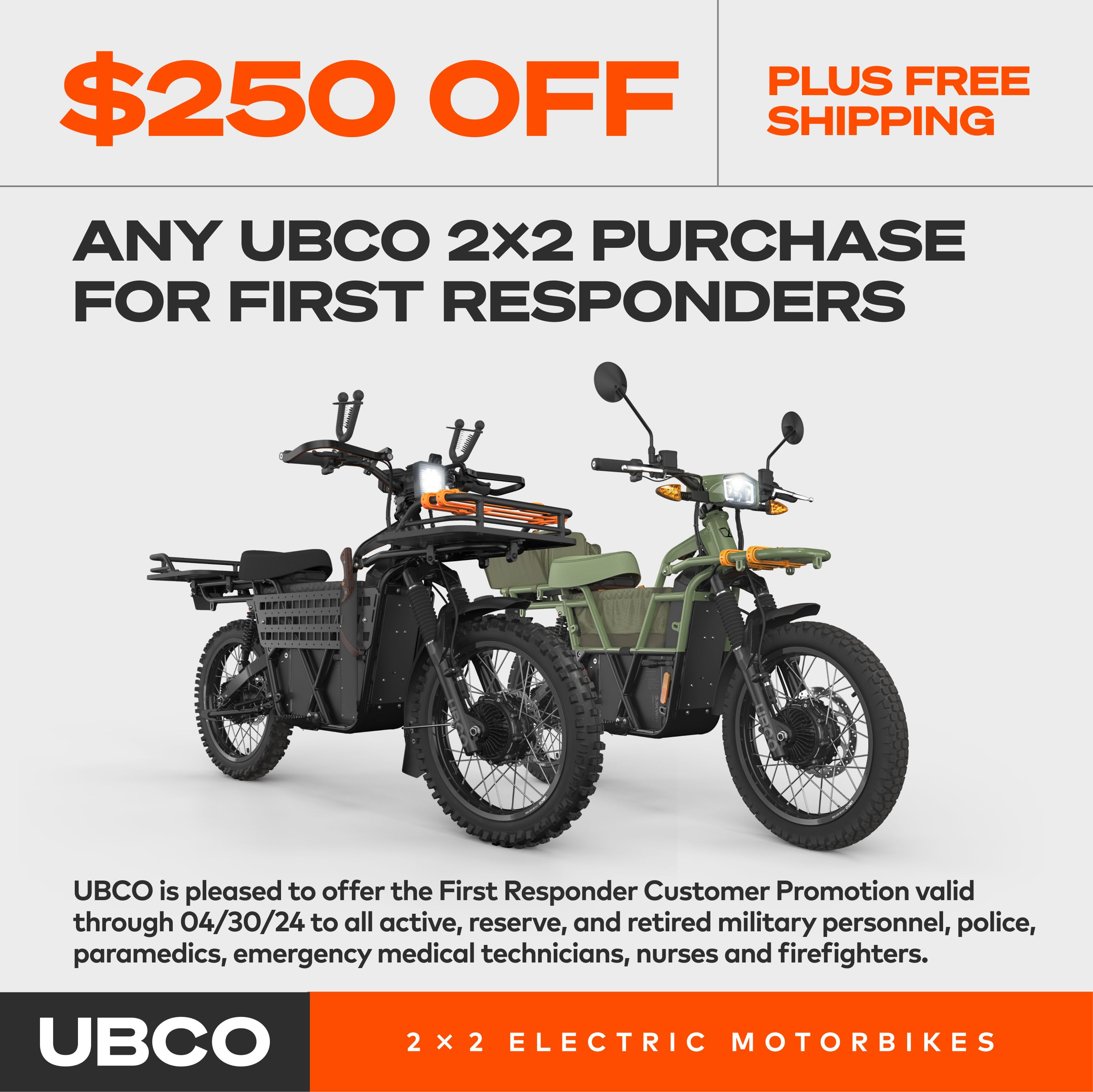 UBCO 2x2 - Work Bike - Hunt Edition