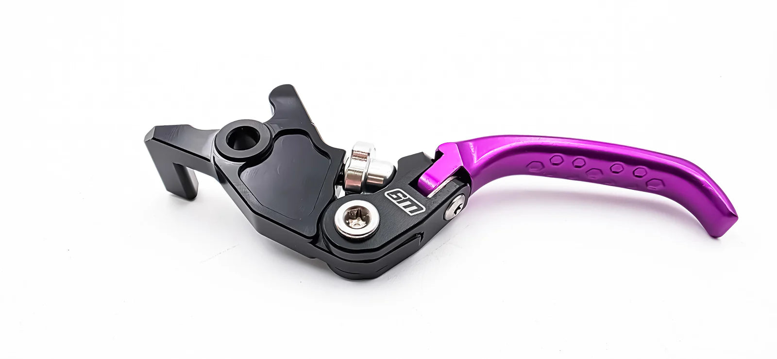 Left folding brake lever in purple by Emoto