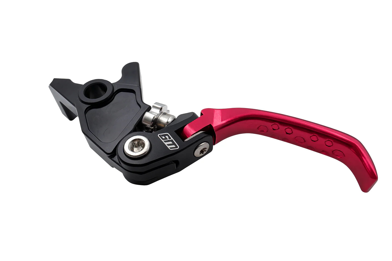 Red Emoto folding brake lever for the left side