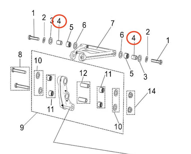 Surron Light Bee - OEM Triangle Connector Bushing