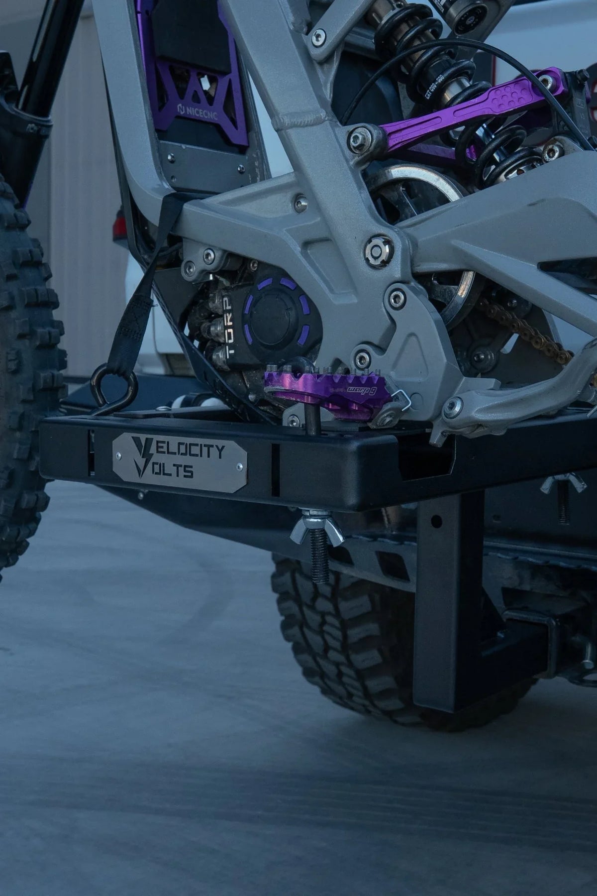 Charge Carrier – Electric Motorcycle Hitch Rack