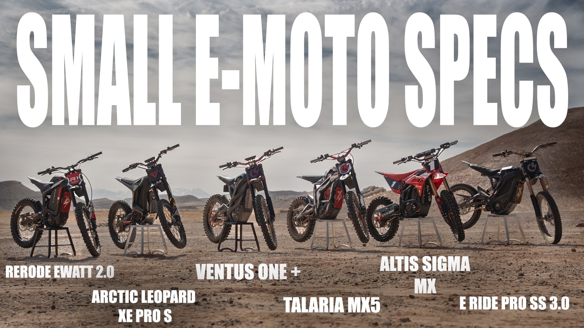 Small Sized Electric Dirt Bike Specs Comparison