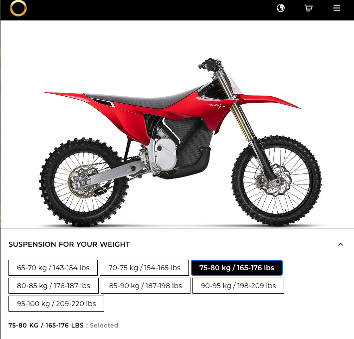 How to choose your Stark Varg suspension when ordering
