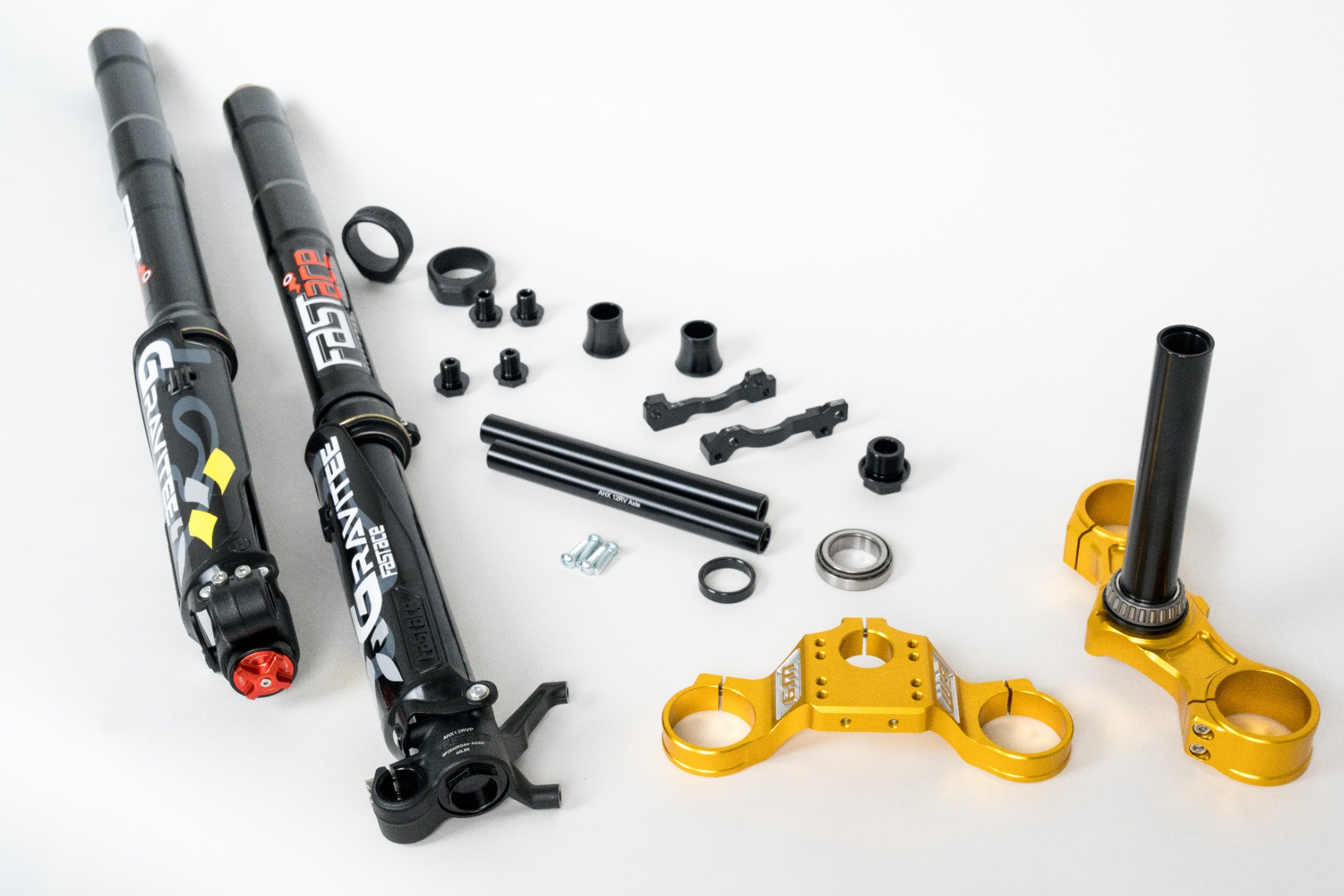 Warp9 FastAce Gravitee AHX12RV + Warp 9 Triple Clamps Suspension Bundle