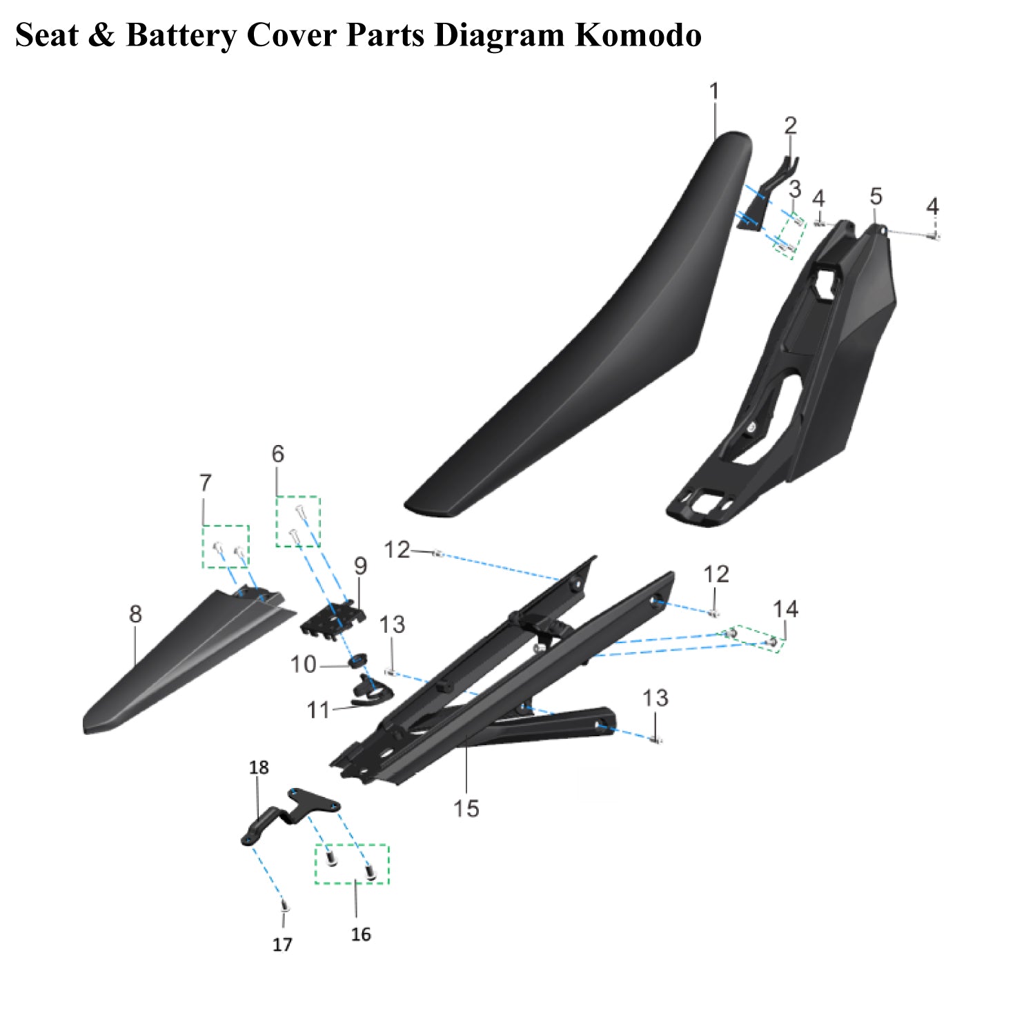 Talaria Komodo - Rear Fender (White) | OEM