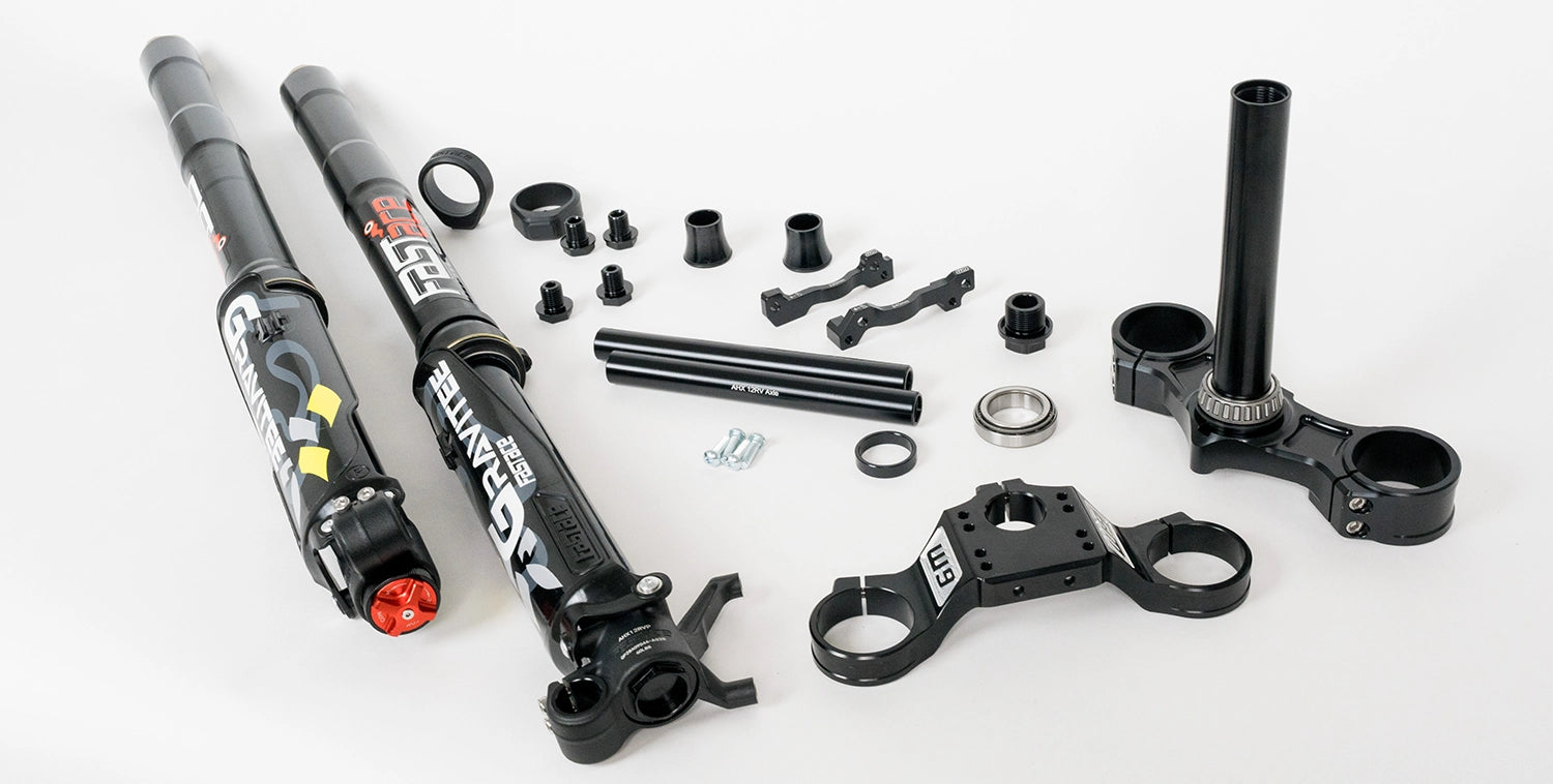 Warp9 FastAce Gravitee AHX12RV + Warp 9 Triple Clamps Suspension Bundle
