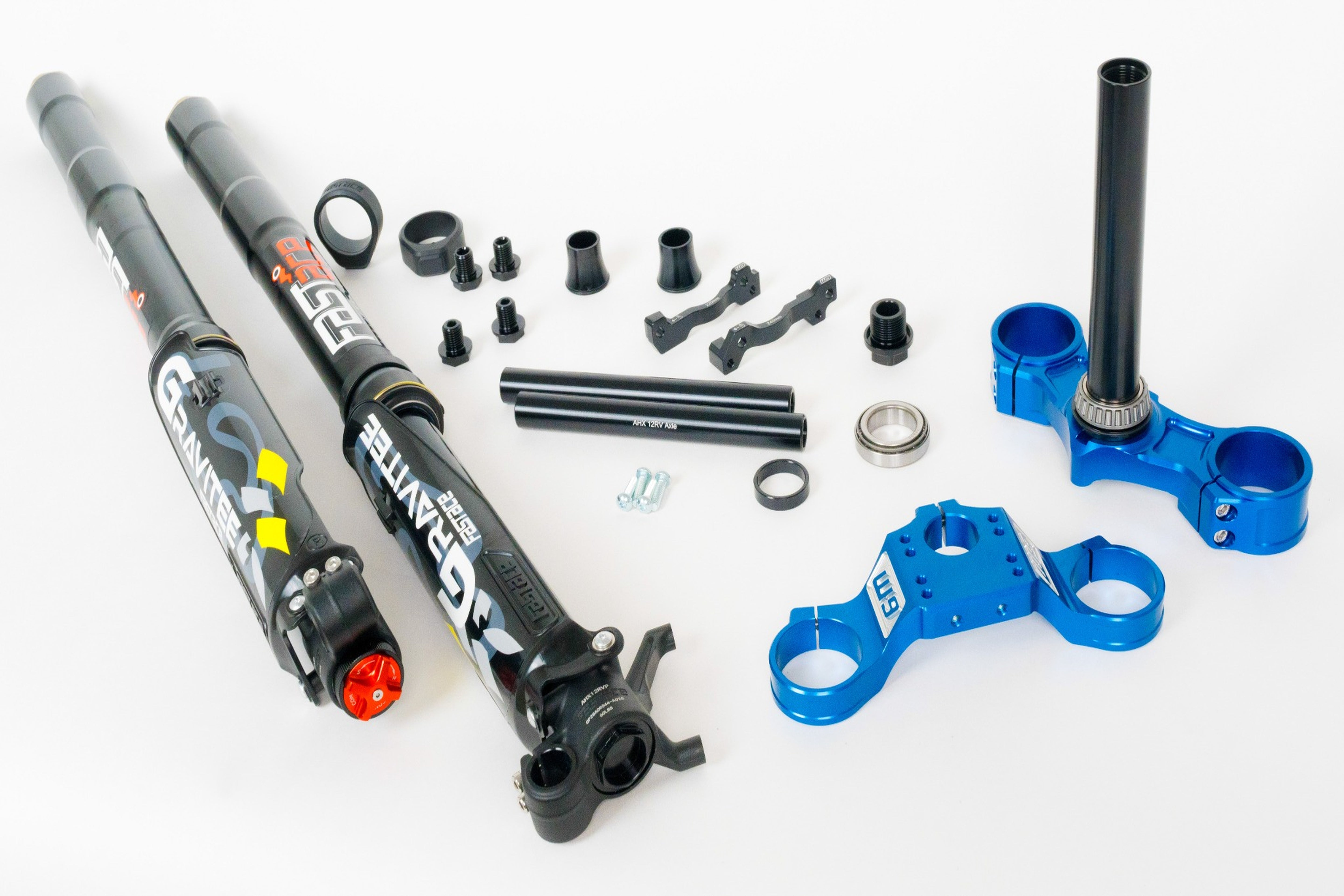 Warp9 FastAce Gravitee AHX12RV + Warp 9 Triple Clamps Suspension Bundle