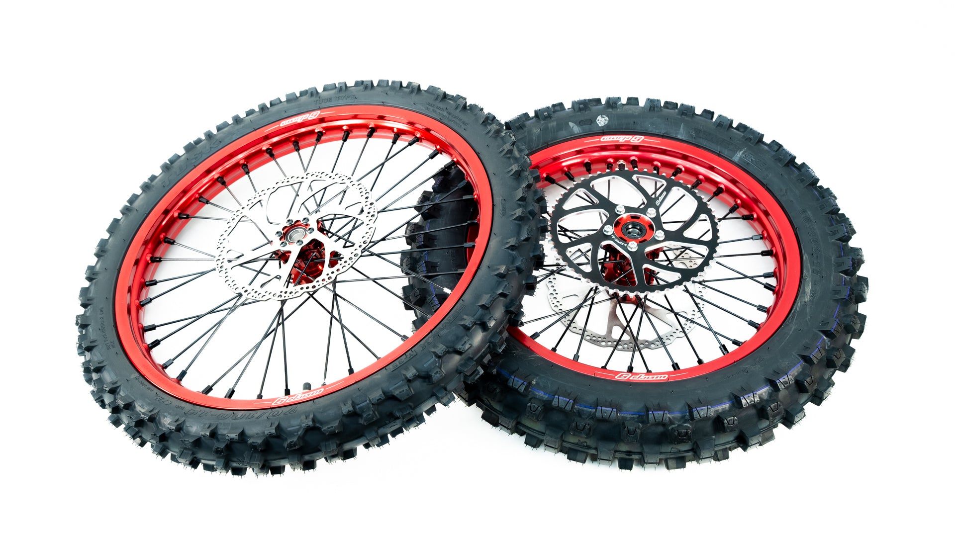 18/21 Complete Wheel & Tire Combo - Warp 9 for Surron Light Bee and E Ride Pro