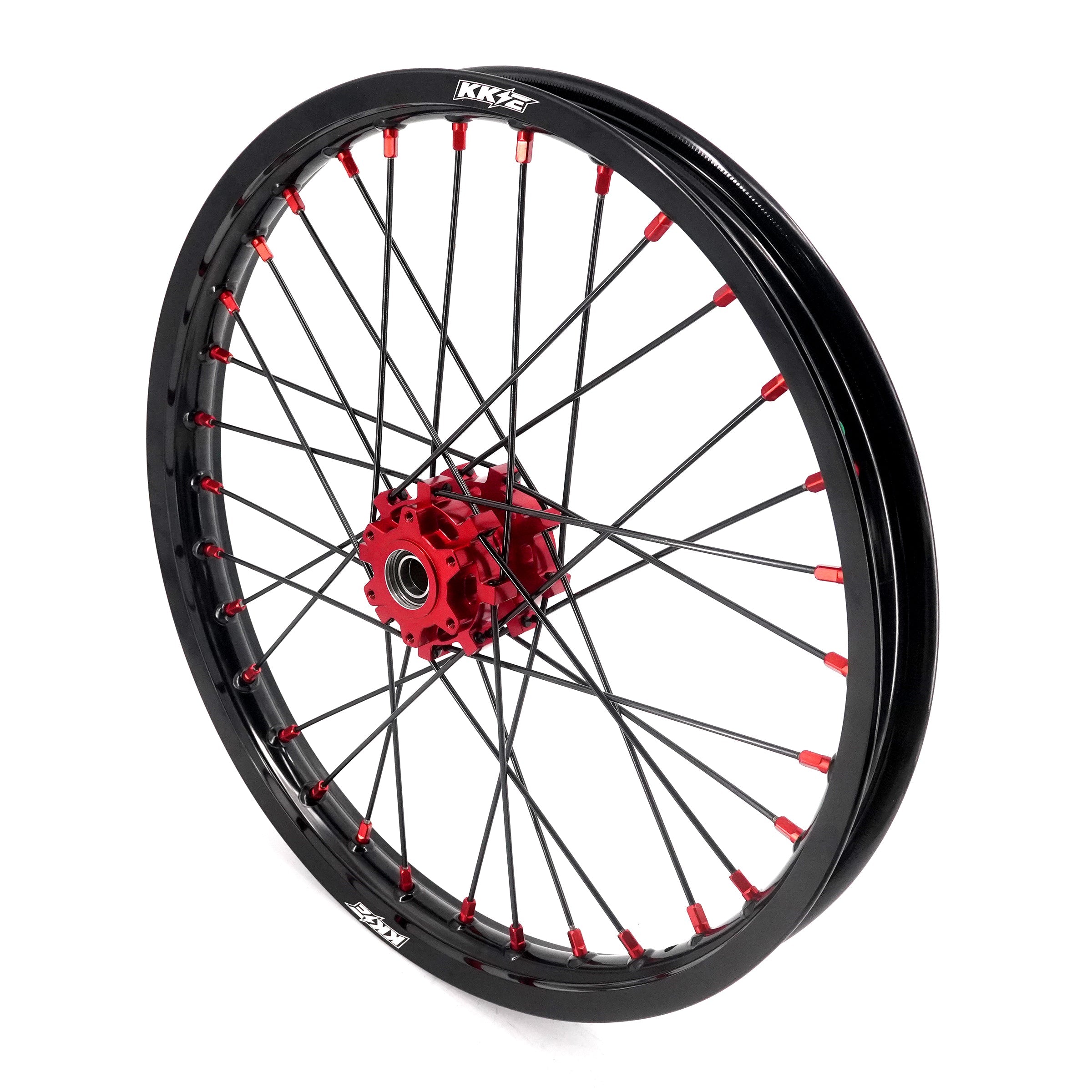 KKE 16/19" Wheelset for Surron Light Bee – Black Rims & Red Nipples