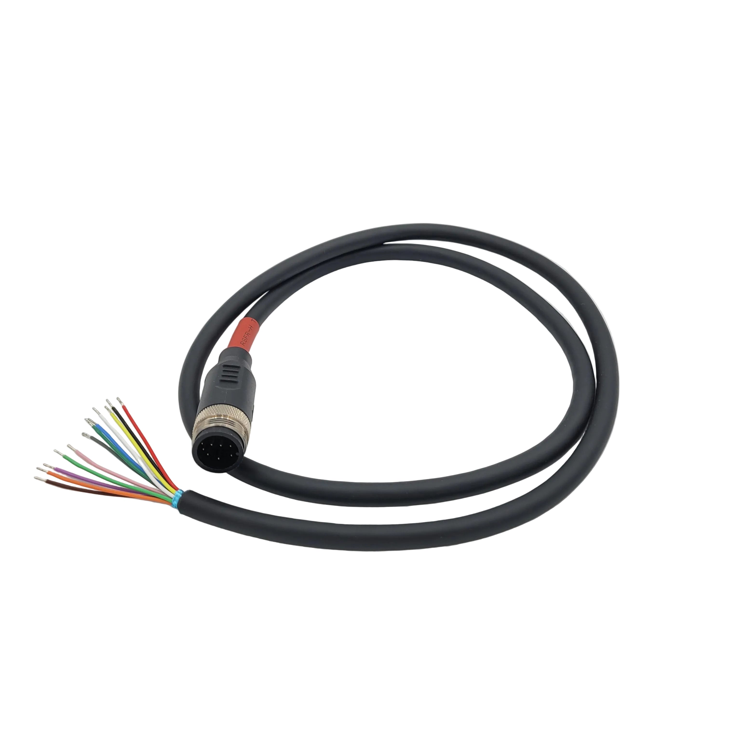 EBMX-X9000-12V cable with colored wires on a white background