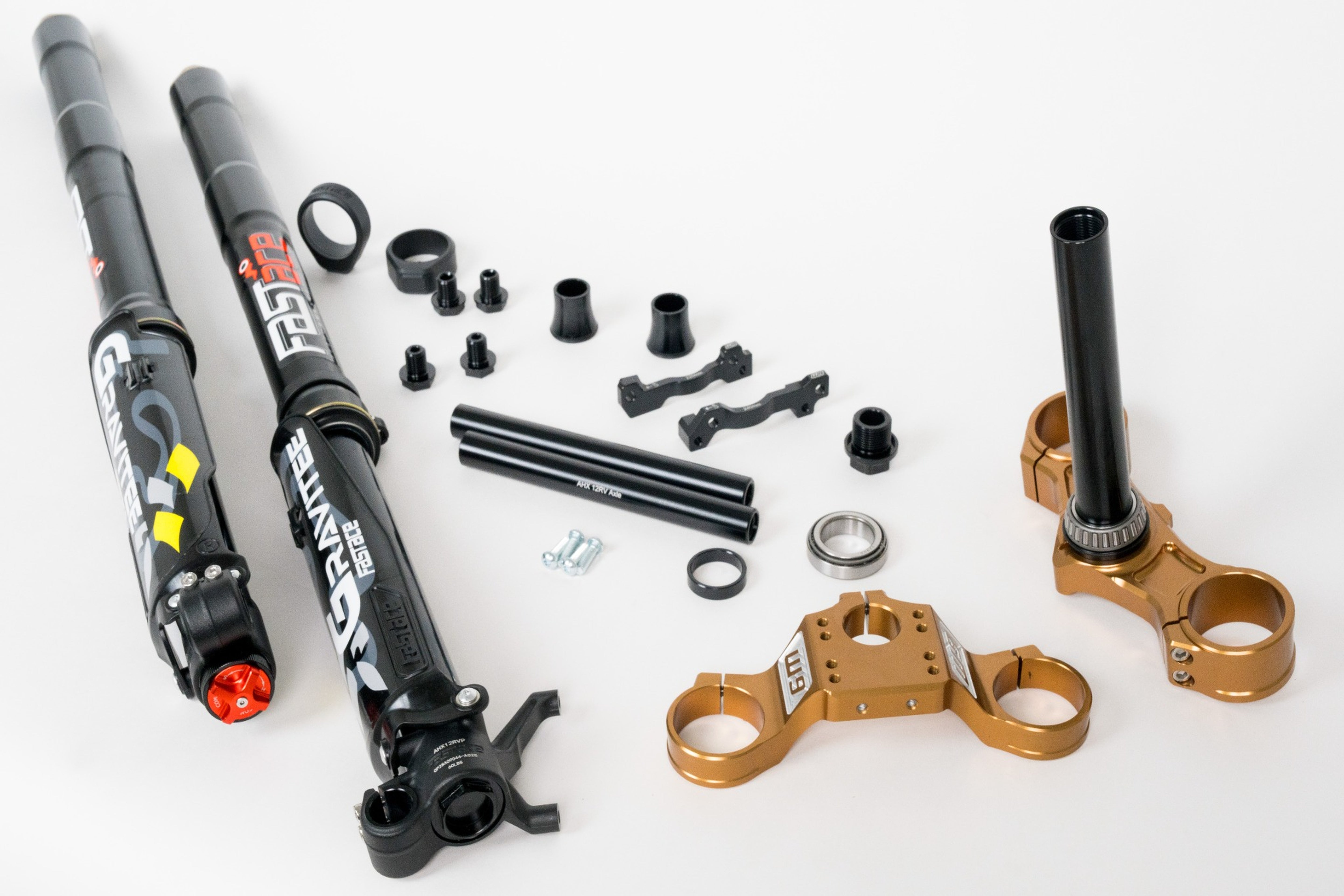 Warp9 FastAce Gravitee AHX12RV + Warp 9 Triple Clamps Suspension Bundle