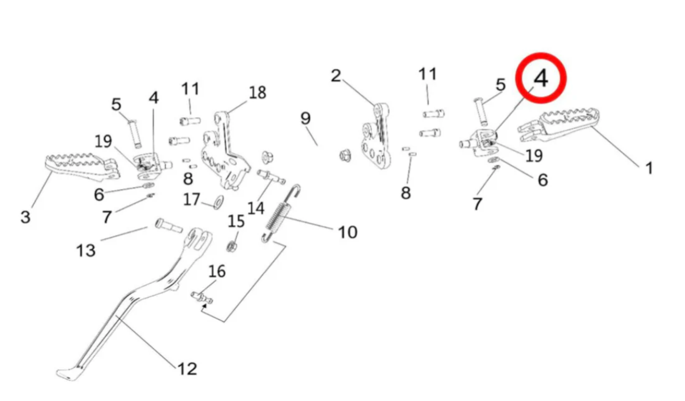 Surron Light Bee - OEM Footpeg Mount