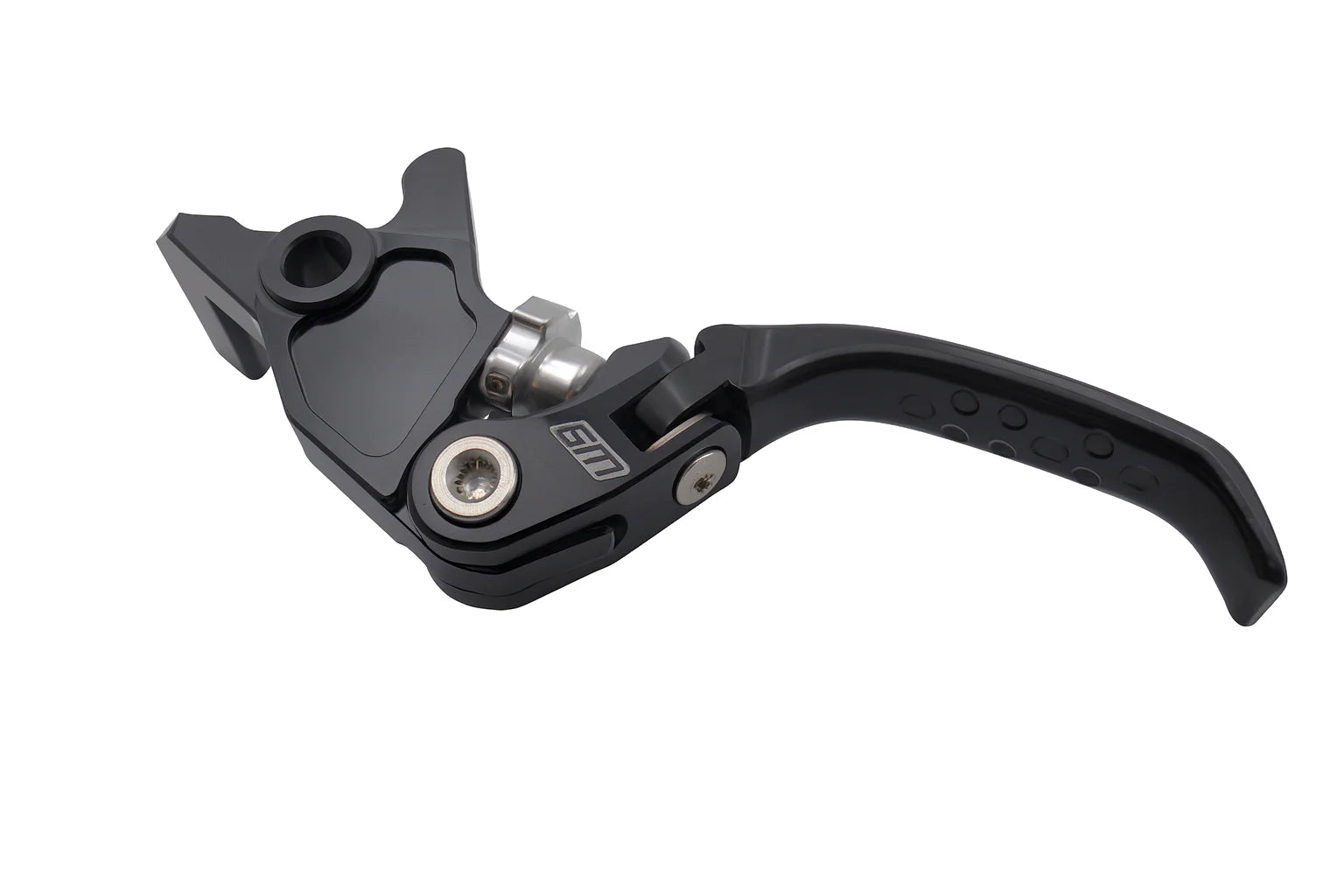 Black Emoto folding brake lever for the left side.