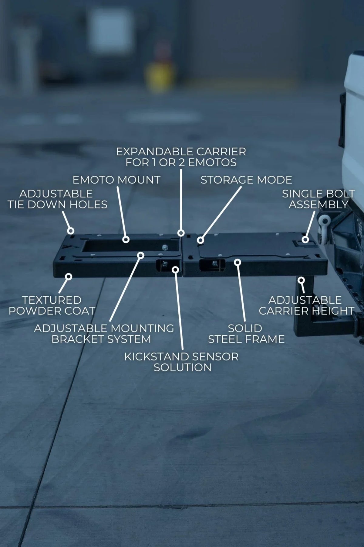 Charge Carrier – Electric Motorcycle Hitch Rack
