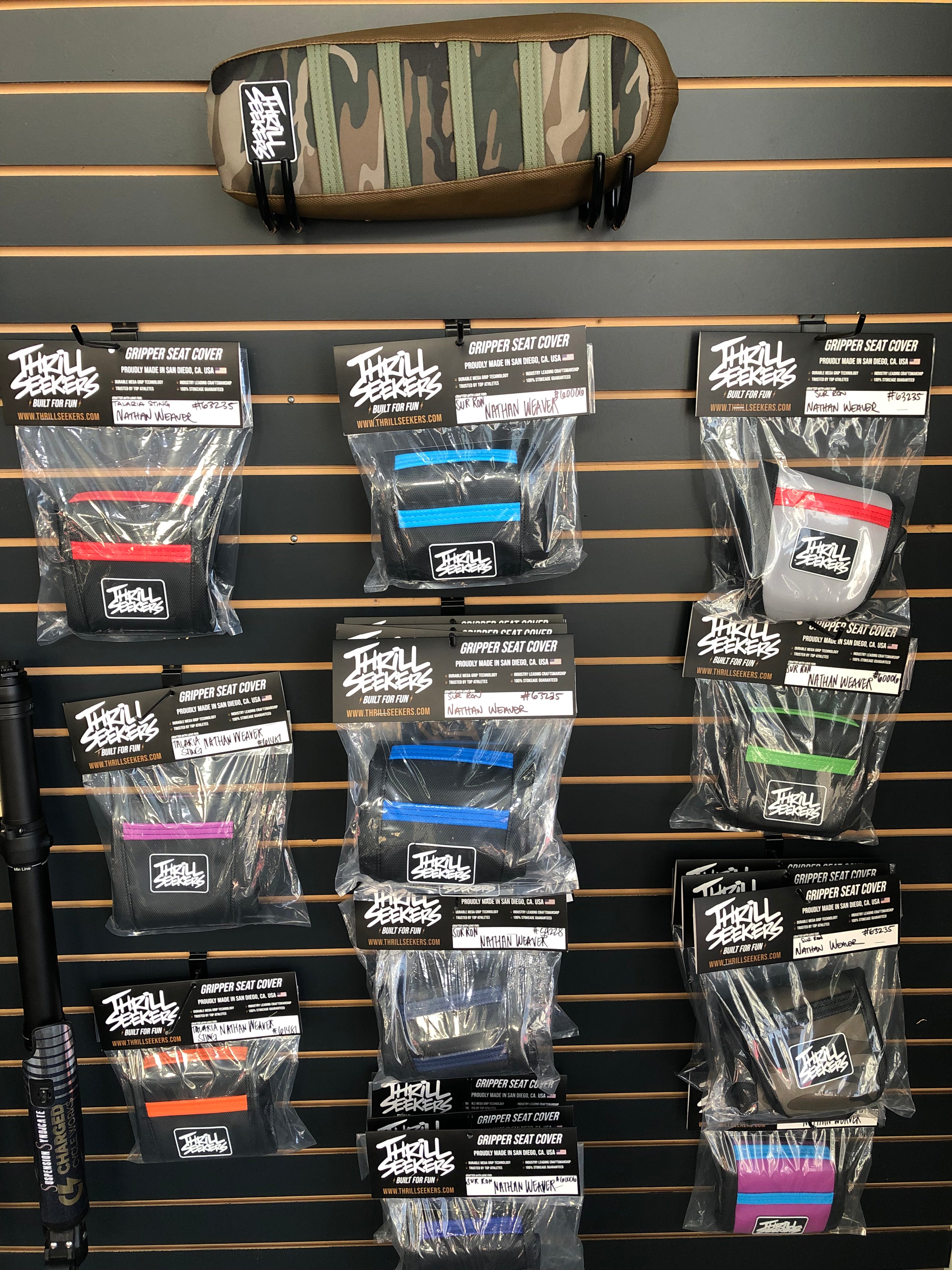 Custom gripper top seat covers